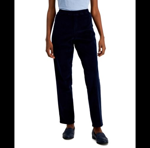 Karen Scott Petite Mid-Rise Pull-on Corduroy Pants, Created for Macy's - Intrepid Blue size PM