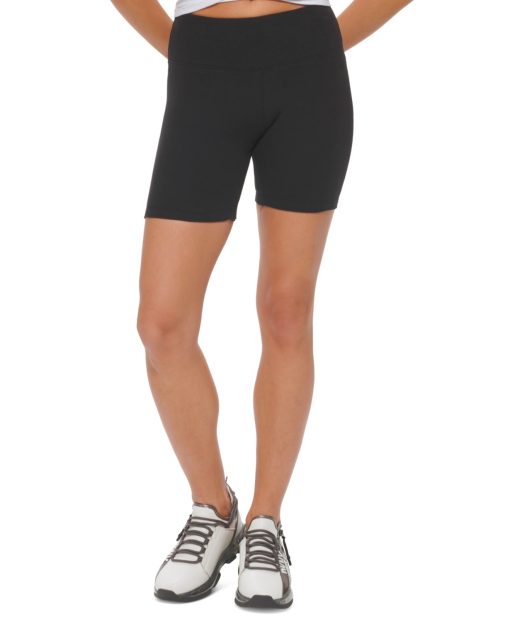 Dkny Sport Women's Ribbed High-Waist Bike Shorts size M