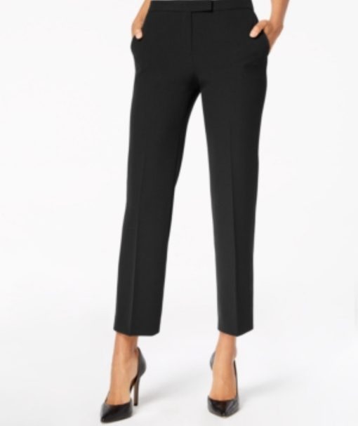 Kasper Petite Tab-Waist, Straight-Fit Modern Dress Pants - Black 16P