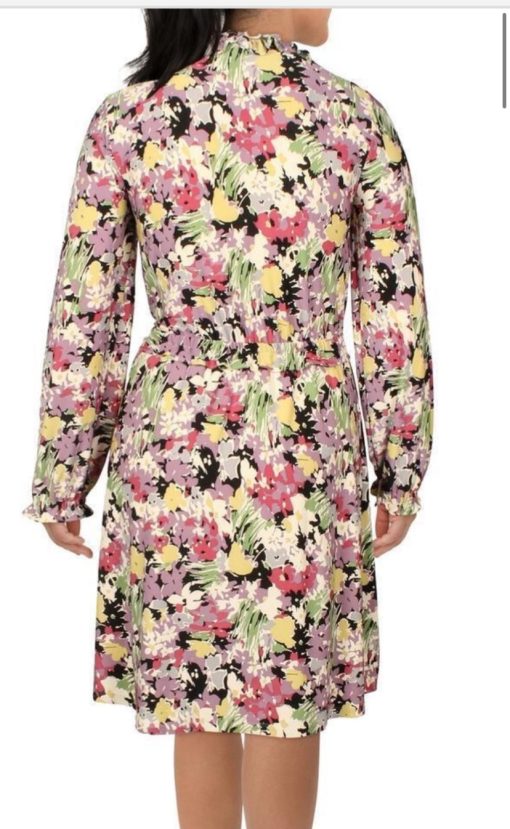 Lauren Ralph Lauren Womens Floral Print Knee-Length Fit & Flare Dress 8 - Image 2