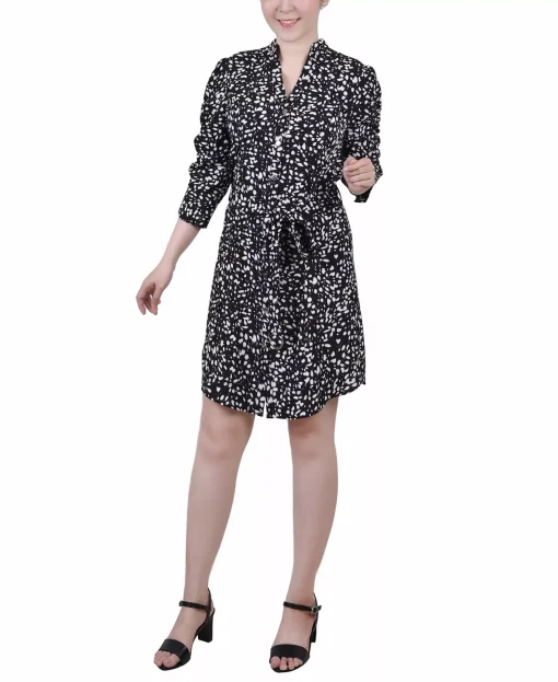 NY collection Petites Womens Office Professional Shirtdress size PL