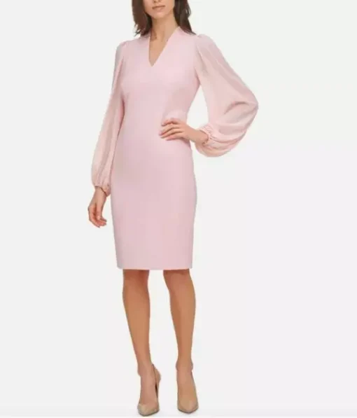 Vince Camuto Women's Crepe Bodycon Dress - Blush - Size 8