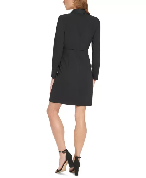 Tommy Hilfiger Womens Shawl Collar Mini Wrap Dress 2 - Image 2