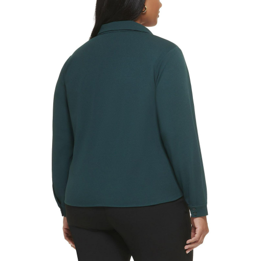 Collared Long Sleeve Twist Front Top size 3X - Image 2