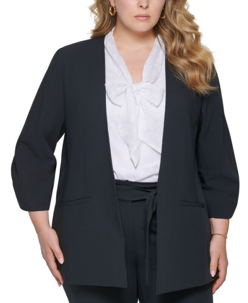 Calvin Klein Plus Size Black Blazer - 16W - Women's Jackets