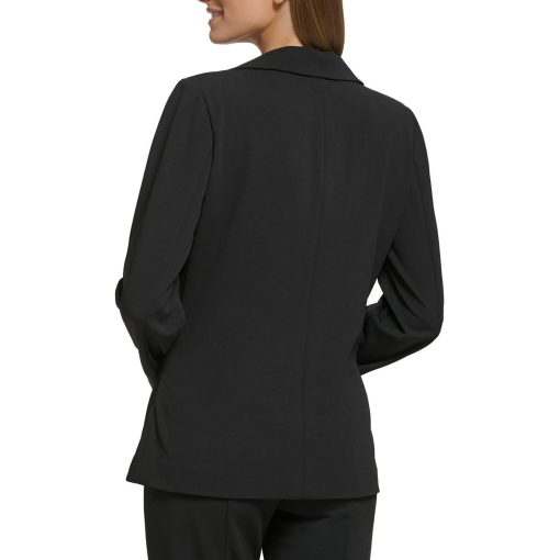 DKNY Womens Peak Lapel Tie Front Suit Jacket size 4 - Image 2