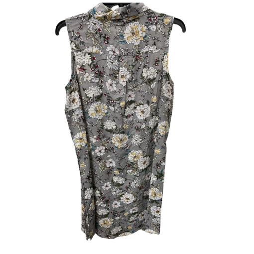 MAX Sport Floral Sleeveless Blouse Gray XS Women's Top - Image 2