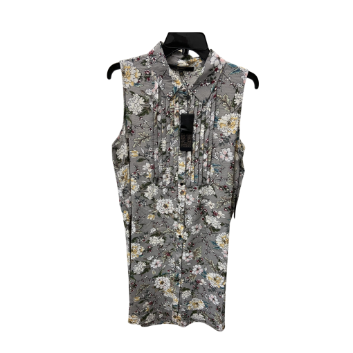 MAX Sport Floral Sleeveless Blouse Gray XS Women's Top