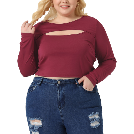 INC Plus Size Cutout Mock Neck Top, Created for Macy's - Port 1X