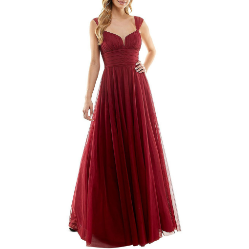 City Studio Juniors Emma Womens Pleated Prom Evening Dress Size 3