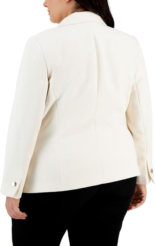 Anne Klein Plus Womens Solid Crepe One-Button Blazer size 24W - Image 2