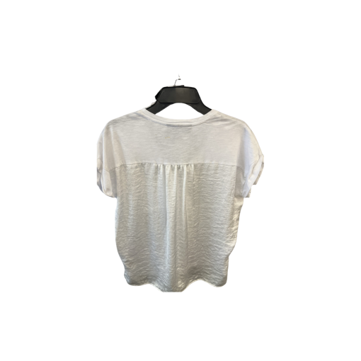 DKNY White V-Neck Pocket Tee Shirt - Size S - Women's Top - Image 2