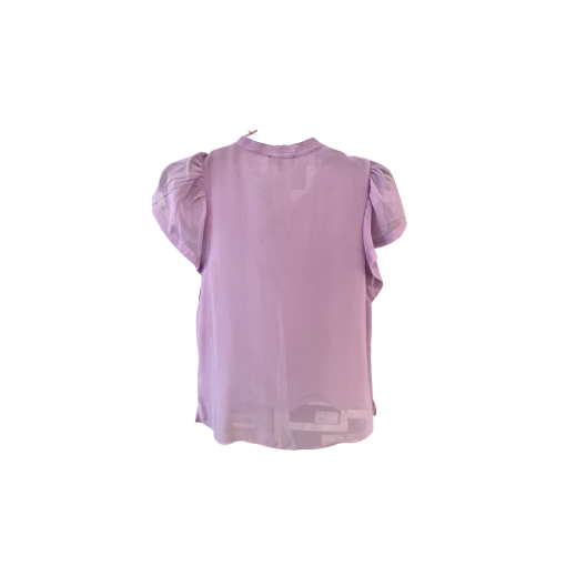 1.STATE Lavender Blouse Size S Ruffle Sleeve Top - Women's Shirts - Image 2