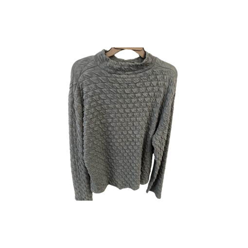 STATIC Gray Textured Turtleneck Sweater - Size 3 - Women's Tops