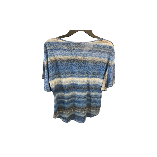 Ruby Rd Blue Striped Top XS - Women's Blouse - Image 2