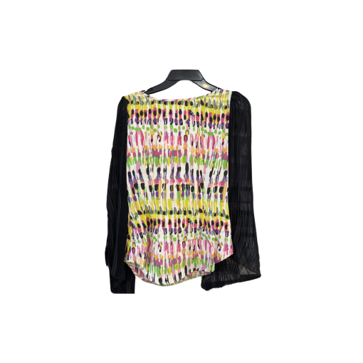 BCBGMAXAZRIA S Black Sleeve Print Blouse - Women's Top - Image 2