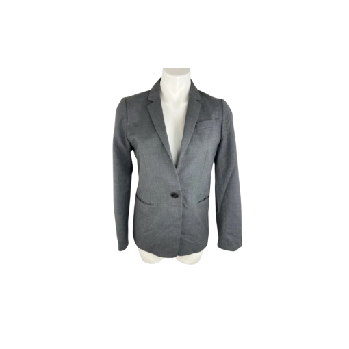 J.Crew Gray Blazer 0P Women's Suit Jacket - Professional Wear