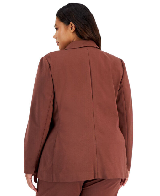 Bar III Plus Size Brown Blazer - Women's Suit Jacket - 3X - Workwear - Image 2