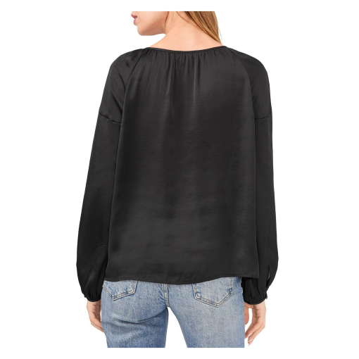 Vince Camuto Black Blouse XS Long Sleeve Keyhole Top - Women's Shirts - Image 2