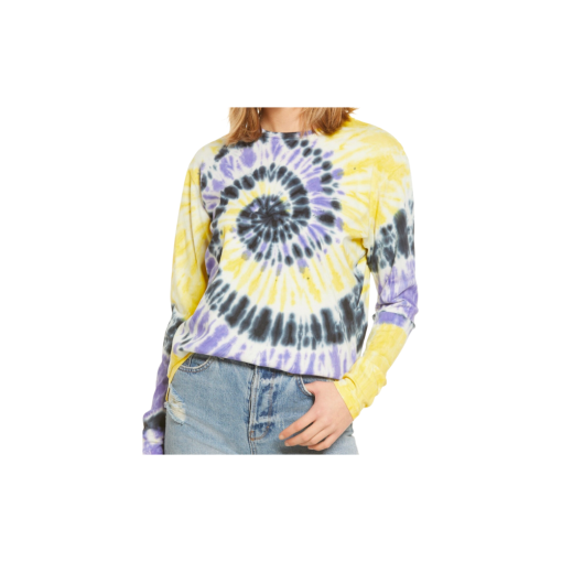 Be Proud Tie Dye Long Sleeve Shirt - Purple, XS - Women's Tops