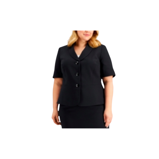 Le Suit Black Plus Size Skirt Suit - 22W - Women's Suit Set