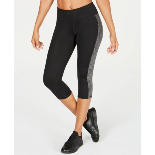 ID Ideology Black Colorblock Capri Leggings 2X - Workout Pants