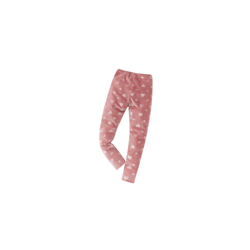 Pink Heart Leggings 5Y - Kids' Fleece Pants