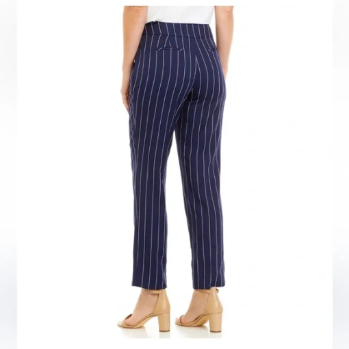 Kasper Navy Pinstripe Pants Plus Size 18W Women's Dress Pants - Image 2