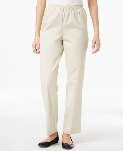 Alfred Dunner Stone Twill Pull-On Pants Size 18 - Women's Pants