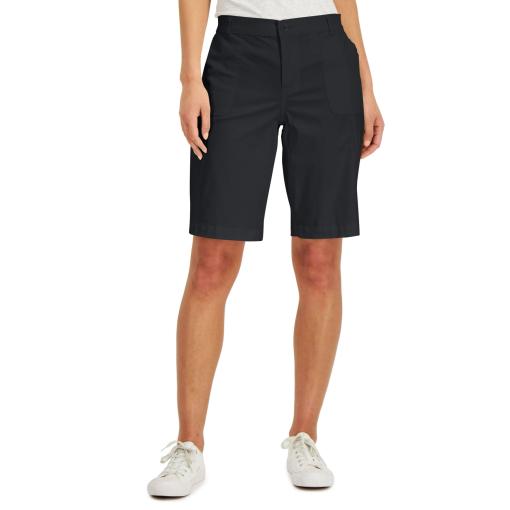 Karen Scott Petite Black Bermuda Shorts - Size 16P - Women's Shorts