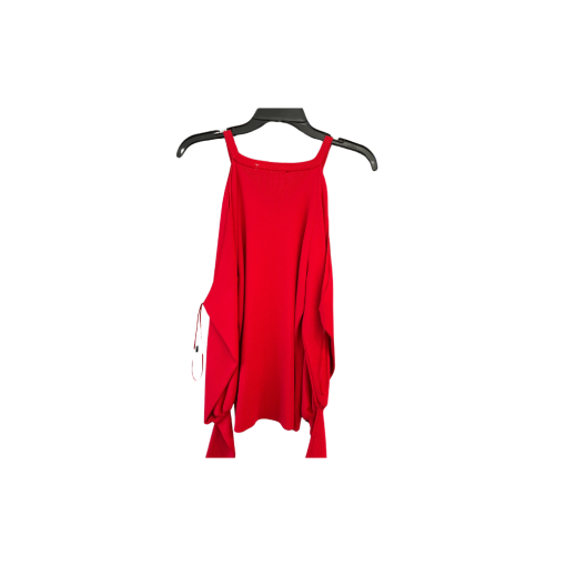 INC Red Cold Shoulder Top - Size S - Women's Blouse - Image 2