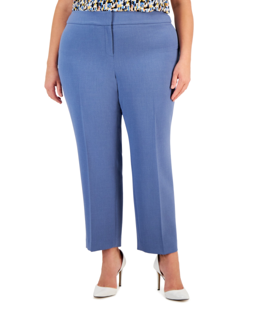 KASPER Plus Blue Pants 22W Women's Work Trousers