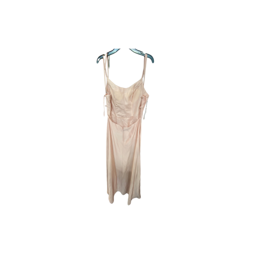 Kleinfeld Champagne Satin Slip Dress Size 8 - Formal Wear - Image 2