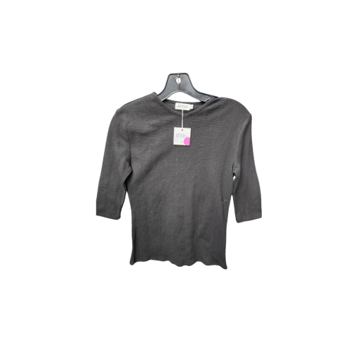 Meiny Gray Ribbed Top Size S - Women's Shirts & Blouses