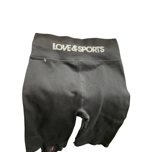 Love & Sports Black Ribbed Bike Shorts - Size Small - Activewear