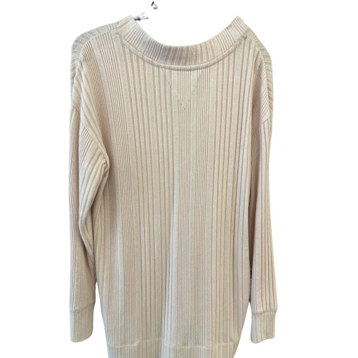 ANDREW MARC Ribbed Knit Sweater - Blush - Size S - Women's Top