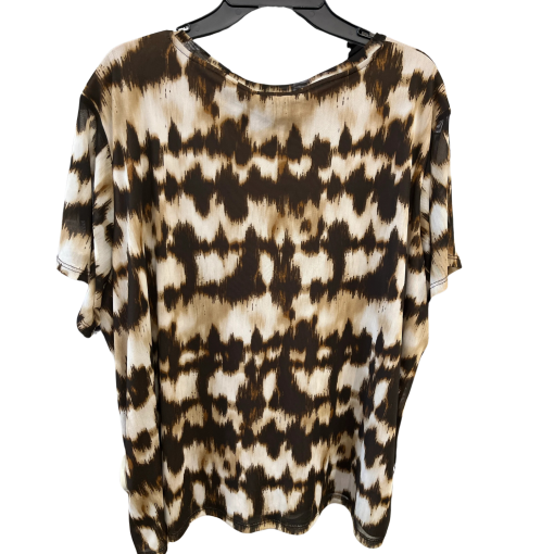 Calvin Klein Brown Animal Print Top Size X - Women's Blouse - Image 2