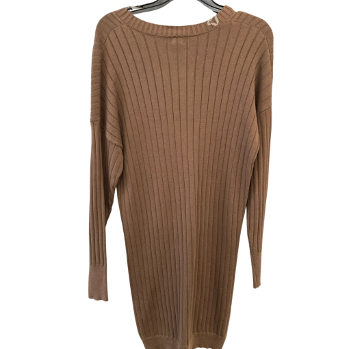 CONCEPT Brown Ribbed Knit Dress - Size S - Sweater Dress - Image 2