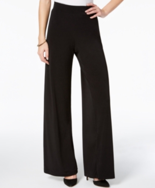 NY Collection Petite Black Palazzo Pants - Wide Leg - Women's