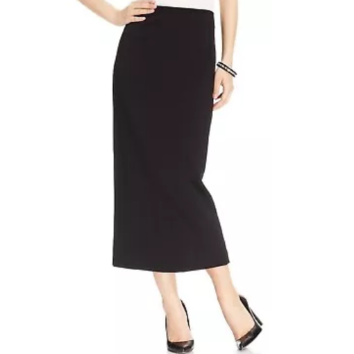 Kasper Black Crepe Pencil Skirt Size 16 - Women's Skirts