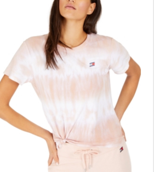 Tommy Hilfiger Tie Dye T-Shirt - Pink, Small - Women's Tee