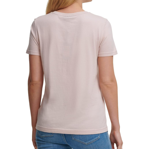 DKNY Women's Blush Sequin Pocket Tee - Size S - T-Shirts - Image 2