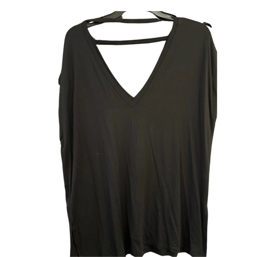 DKNY Active Black V-Neck Tee, Large - Workout Top - Image 2