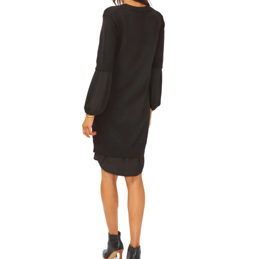 Vince Camuto Black Sweater Dress, Size M, Knee Length, Work Dress - Image 2