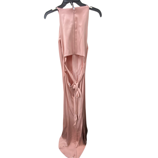 Pink Satin Maxi Dress Size 18 - Evening Gown - Image 2