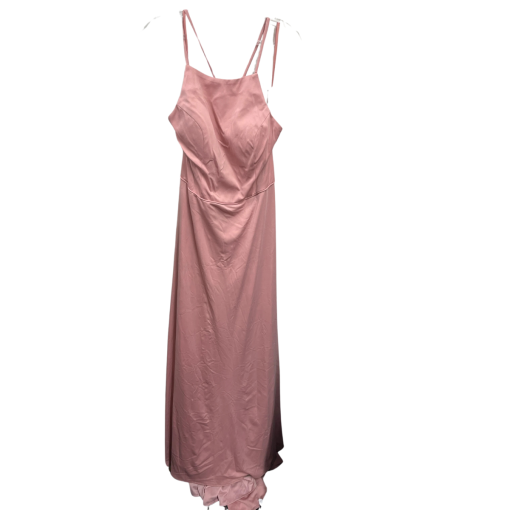 Kleinfeld Pink Satin Bridesmaid Dress Size 14 - Wedding Gown