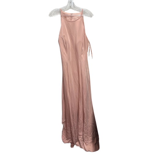 Kleinfeld Pink Satin Maxi Dress Size 16 - Formal Gown