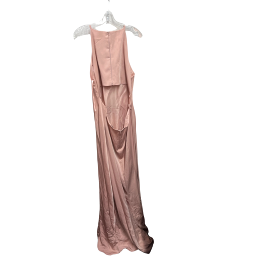 Kleinfeld Pink Satin Maxi Dress Size 16 - Formal Gown - Image 2