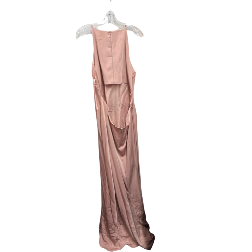 Kleinfeld Pink Satin Maxi Dress Size 16 - Formal Gown - Image 2