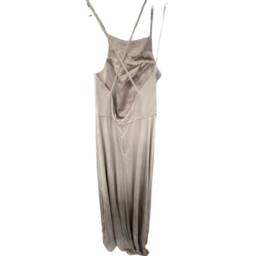 Kleinfeld Champagne Satin Gown Size 12 | Bridesmaid Dress - Image 2